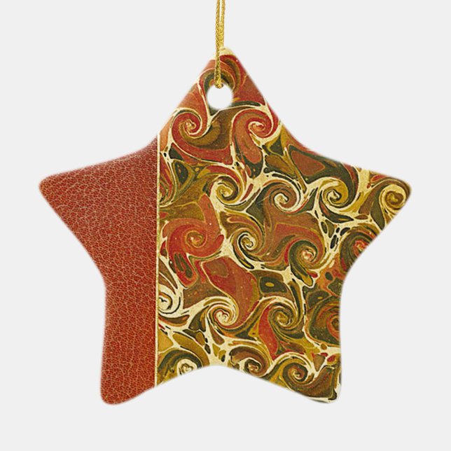 Ornamento De Cerâmica Elegante Livro Antigo, Padrão de Ondulação Ornamen (Frente)