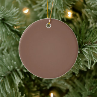 Ornamento De Cerâmica Elegante Mocha Mousse Brown Sólido Natal