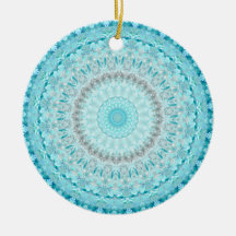 Elegante Sky Blue Crystal Mandala