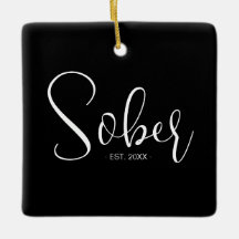 Elegante Sobriety Milestone Minimalista