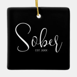 Ornamento De Cerâmica Elegante Sobriety Milestone Minimalista