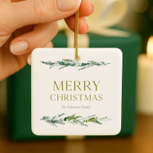 Elegante Verde Natal Alegre
