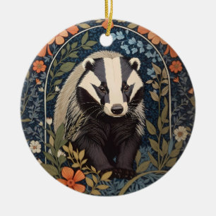 Ornamento De Cerâmica Elegante William Morris Inspirou Badger