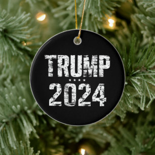 Ornamento De Cerâmica Eleição Mantenha o Excelente Americano Trump 2024