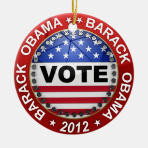Ornamento De Cerâmica Eleição presidencial Barack Obama 2012