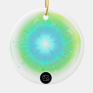 Ornamento De Cerâmica Elemento de Água de Cota de Cancer de Sinal Zodiat