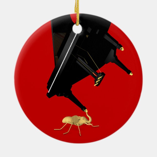 Ornamento De Cerâmica Eleph-Ant poderoso (Traseira)