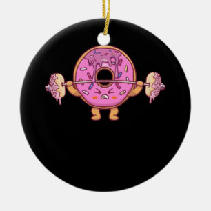 Ornamento De Cerâmica Elevação de peso Barbell Funny Workout Gym Weightl