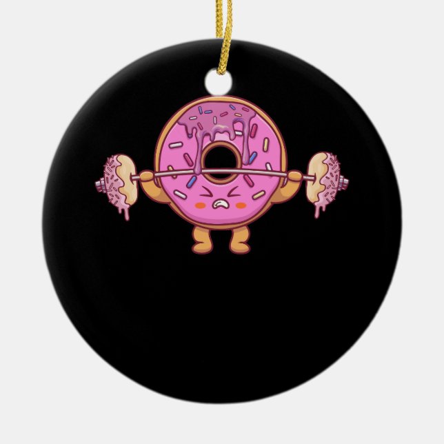 Ornamento De Cerâmica Elevação de peso Barbell Funny Workout Gym Weightl (Frente)