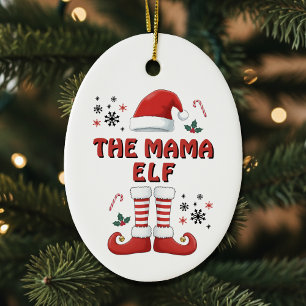 Ornamento De Cerâmica Elf Boots Santa Claus Hat White Christmas