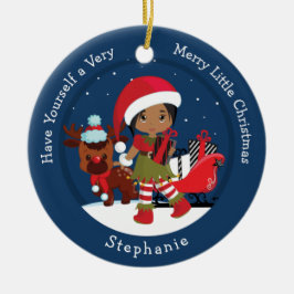 Ornamento De Cerâmica Elf Multicultural Girl