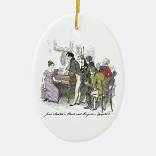 Ornamento De Cerâmica Elizabeth Executa - Jane Austen Orgulho e Preconce