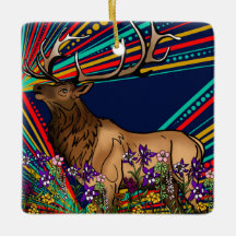 Elk Cerâmica Ornament