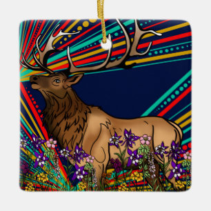 Ornamento De Cerâmica Elk Cerâmica Ornament