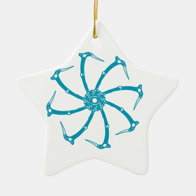 Ornamento De Cerâmica Elo de ferramenta de gelo (Frente)