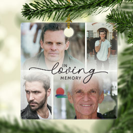 Ornamento De Cerâmica Em Memória Carinhosa 5 Foto Natal Personalizado