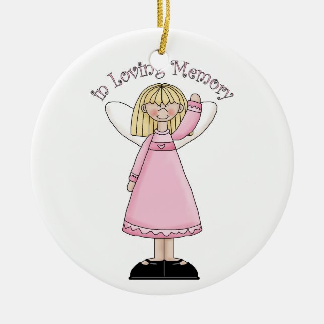 Ornamento De Cerâmica Em memória Loving (Frente)