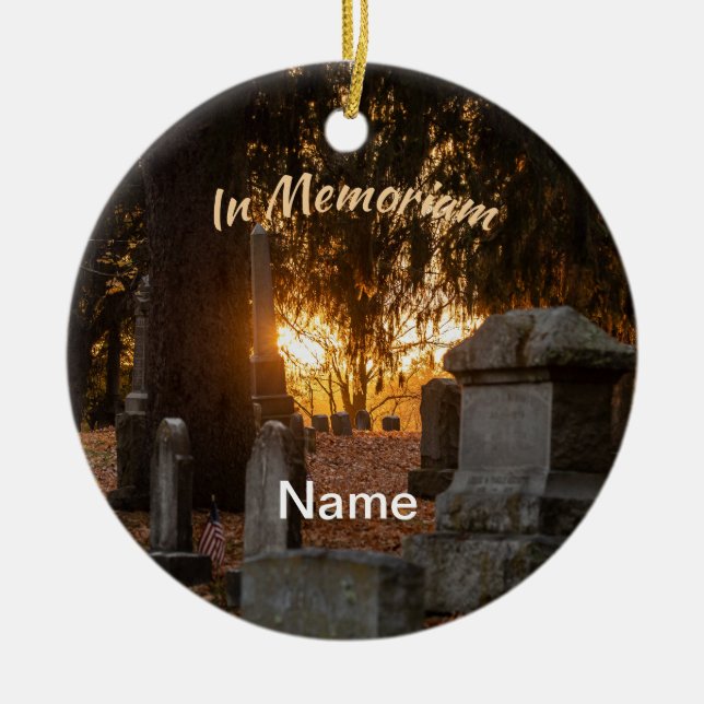 Ornamento De Cerâmica Em Memoriam Sunset (Frente)