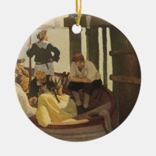 Ornamento De Cerâmica Em Queen's Ferry por NC Wyeth, Piratas Vintage