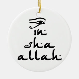 Ornamento De Cerâmica Em Sha Allah