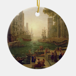 Ornamento De Cerâmica Embarque de St. Paula Romana em Ostia, 1637-39