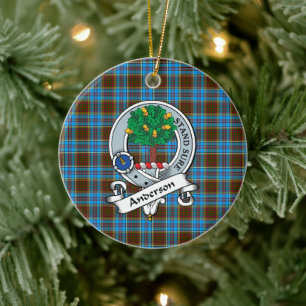Ornamento De Cerâmica Emblema Clan Anderson Tartan Plaid