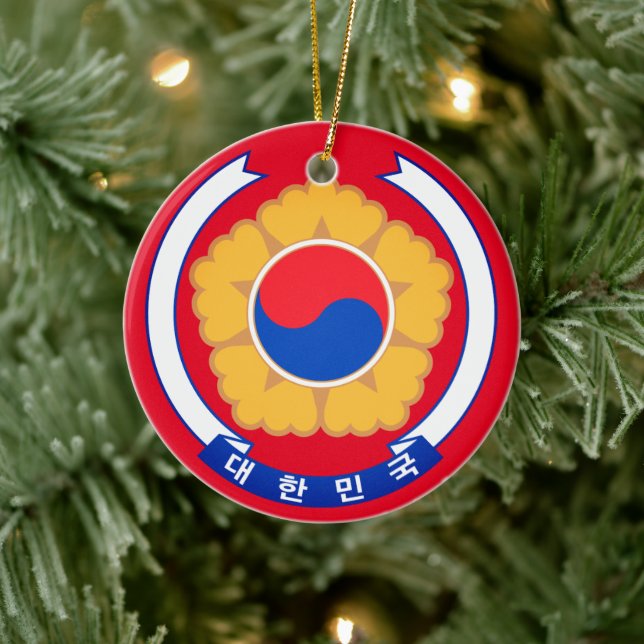 Ornamento De Cerâmica Emblema da República da Coreia (Árvore)