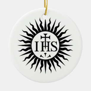 Ornamento De Cerâmica Emblema da Sociedade de Jesus