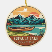 Emblema de Pesca de Barco Eufaula Lake Oklahoma