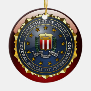 Ornamento De Cerâmica Emblema do FBI