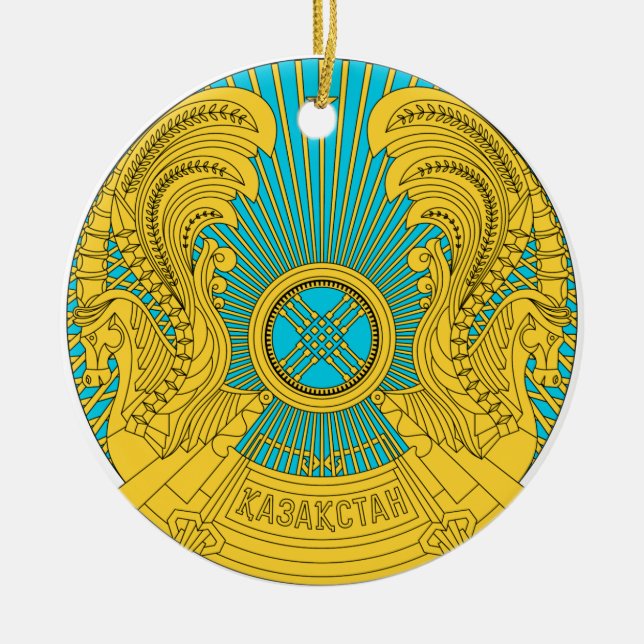 Ornamento De Cerâmica Emblema nacional de Kazakhstan (Frente)