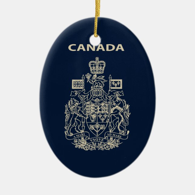 Ornamento De Cerâmica emblema nacional do Canadá (Frente)