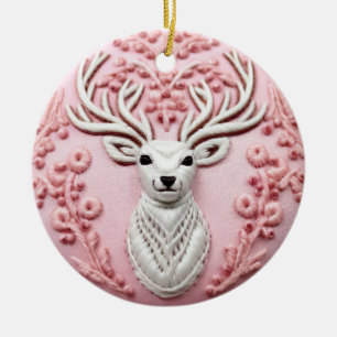 Ornamento De Cerâmica Embroiderme majestosa de cervo