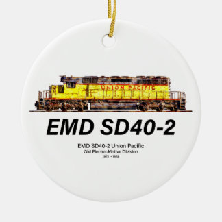 Ornamento De Cerâmica EMD SD40-2 Locomotiva Diesel. União do Pacífico
