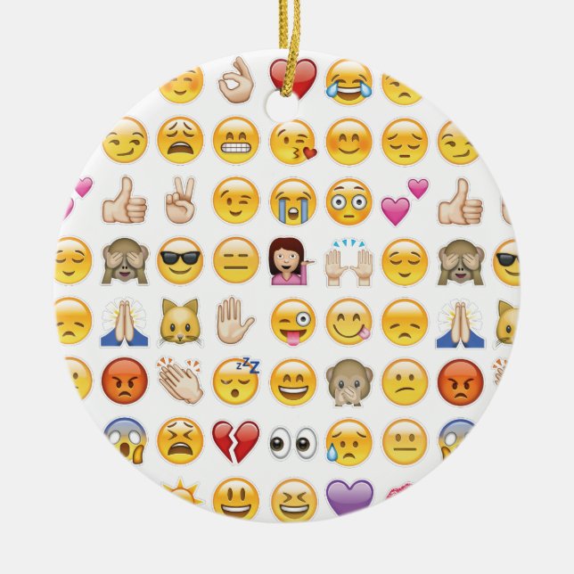 Ornamento De Cerâmica emoji (Frente)