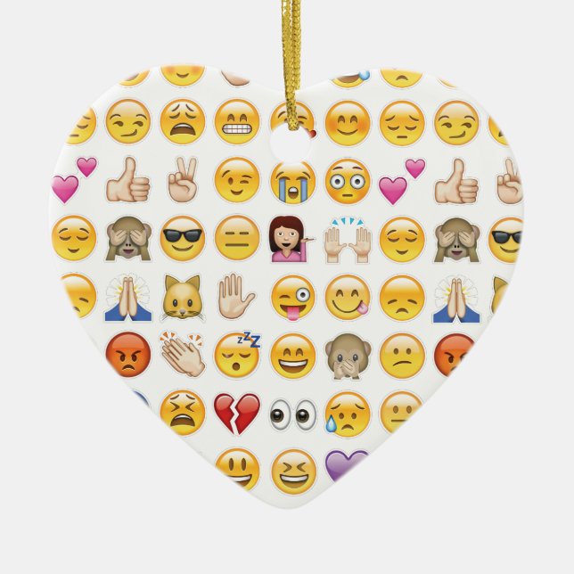 Ornamento De Cerâmica emoji (Frente)