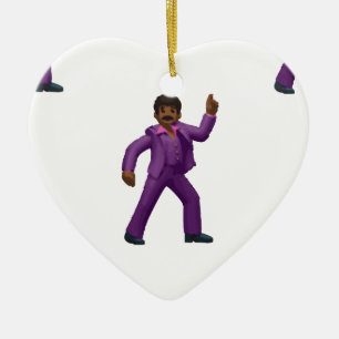 Ornamento De Cerâmica Emoji Dancing Man