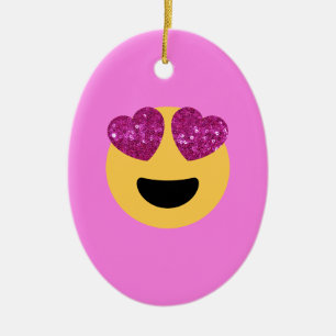 Ornamento De Cerâmica emoji do coração