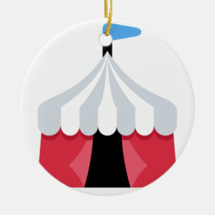 Ornamento De Cerâmica Emoji Twitter - Circus Tent