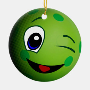 Ornamento De Cerâmica Emoticon de Pickleball