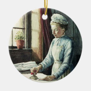 Ornamento De Cerâmica Empregada doméstica da lavanderia, c.1880