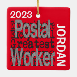 Ornamento De Cerâmica Empregado Postal Extraordinário PERSONALIZADO