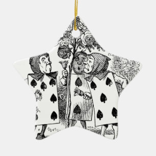 Ornamento De Cerâmica Empregados do cartão de jogo