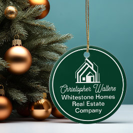 Ornamento De Cerâmica Empresa de Imóveis Chic Green Corretor Personaliza