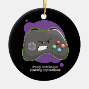 Ornamento De Cerâmica Empurre meus botões
