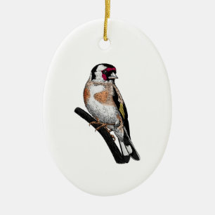 Ornamento De Cerâmica Encaminhamento cerâmico por desenho Goldfinch