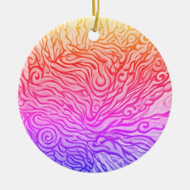 Ornamento De Cerâmica Encaminhamento de Lionfish - arte de NessieYaraArt (Frente)