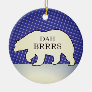 Ornamento De Cerâmica Encantamento Feriado de Chicago Engraçado