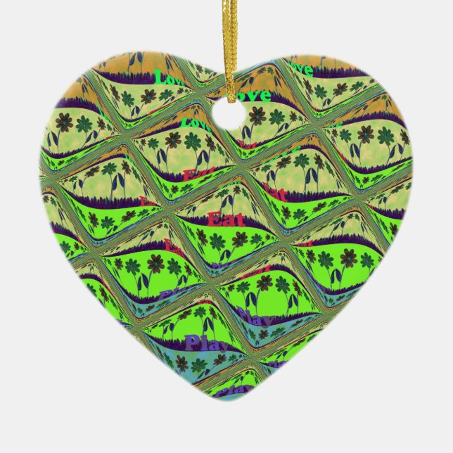 Ornamento De Cerâmica Encantando Jardim Eclético Verificado Beleza Flora (Frente)