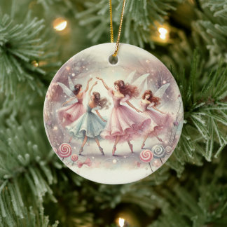 Ornamento De Cerâmica Enchanted Sugar Plum Fairies
